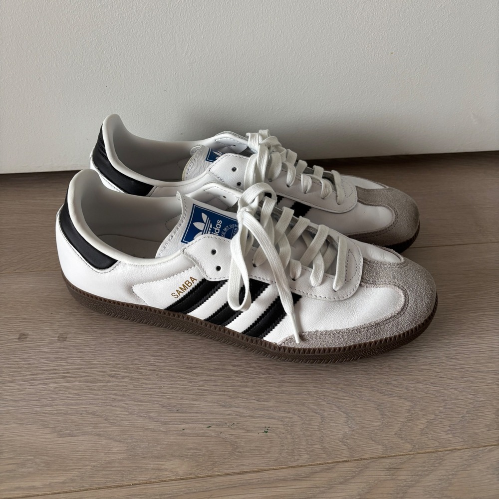 Adidas Samba OG White Black Gum Sole Mens Leather Sneakers